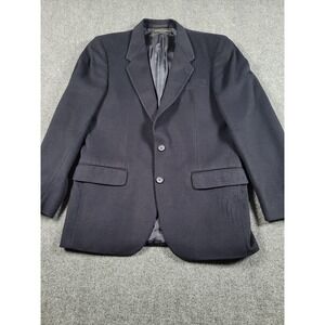 Pierre Cardin Blazer Mens 38R Navy 100% Cashmere 2 Button Made in France